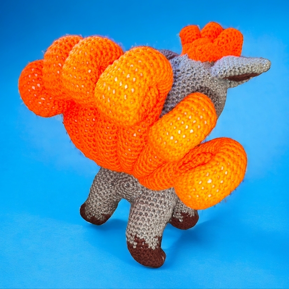 Handmade Crochet Amigurumi Pokemon Kanto Vulpix Stuffed Animal Toy - Picture 6 of 14